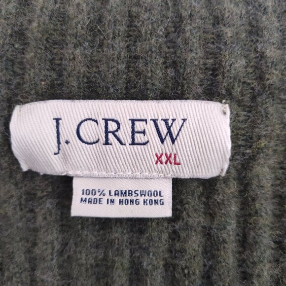 Ladies SZ XXL J Crew Green Rib-Knit Sweater - Picture 3 of 3